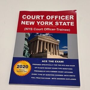 🌴 Court Officer New York State Exam Prep Book - Red and Gray